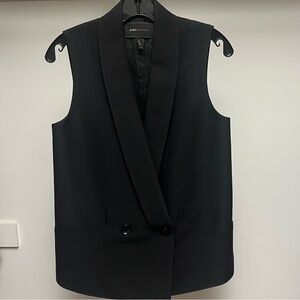 bcbg maxazria black blazer vest